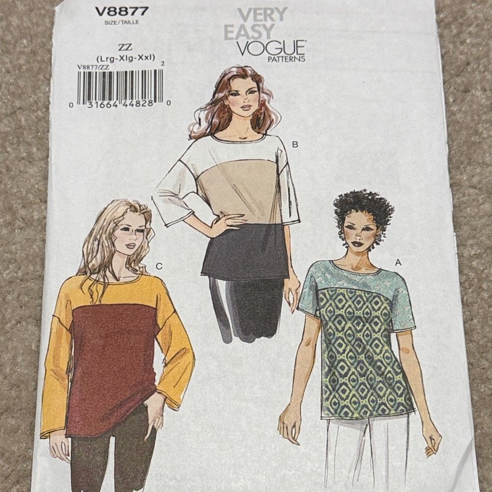Vogue women's top sewing pattern